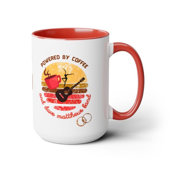 Dave Mug -15oz, Powered by Coffee and your favorite band, DMB fan gift, Coffee Lover Gift, Gift for DMB fan, Gift for coffee fan